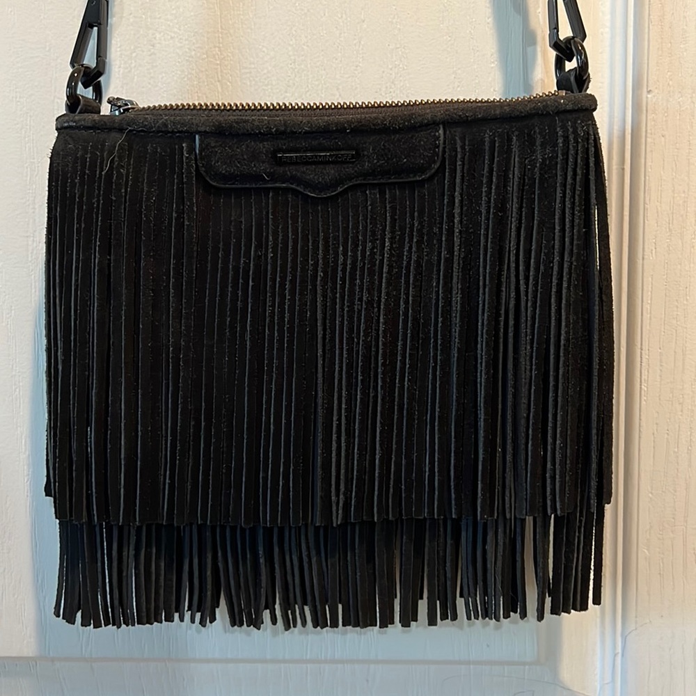 Rebecca minkoff fringe suede crossbody